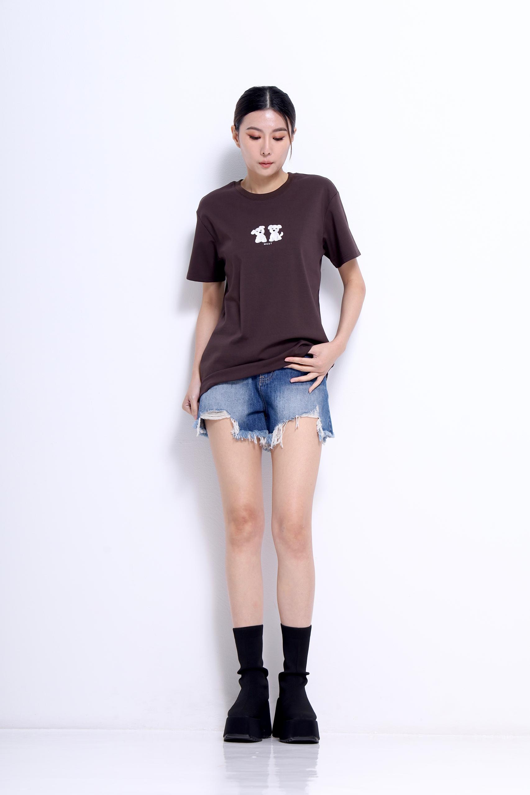 独家刺绣可爱小狗上衣 2651