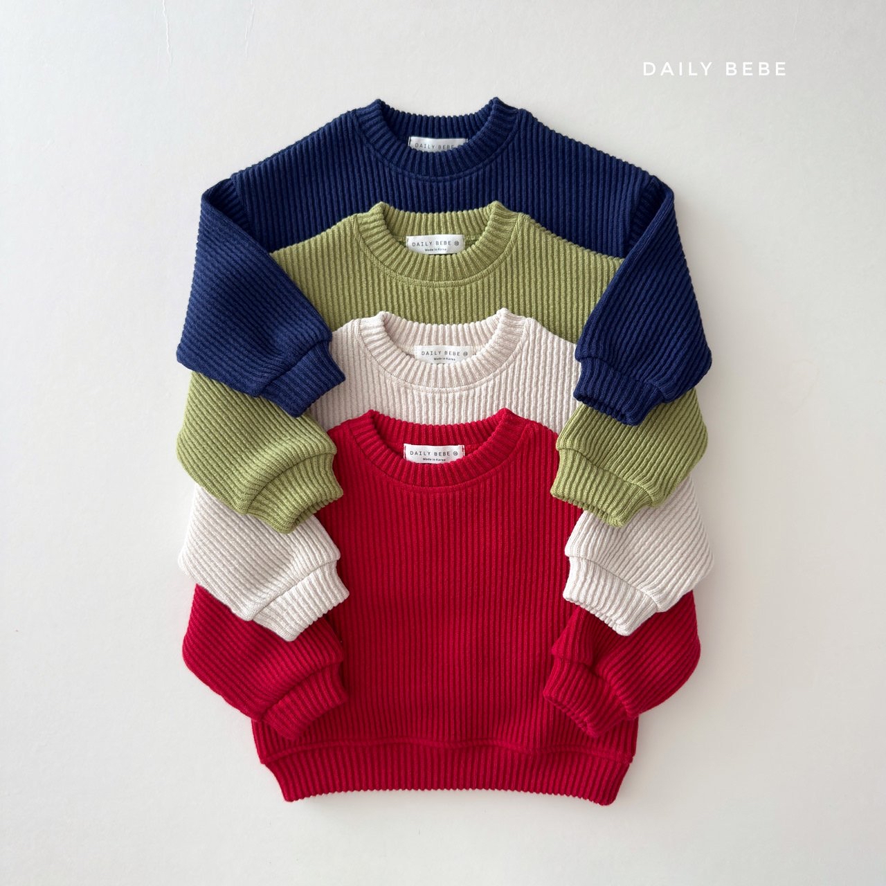 Dailybebe | Chunky Ribbed Sweatshirt