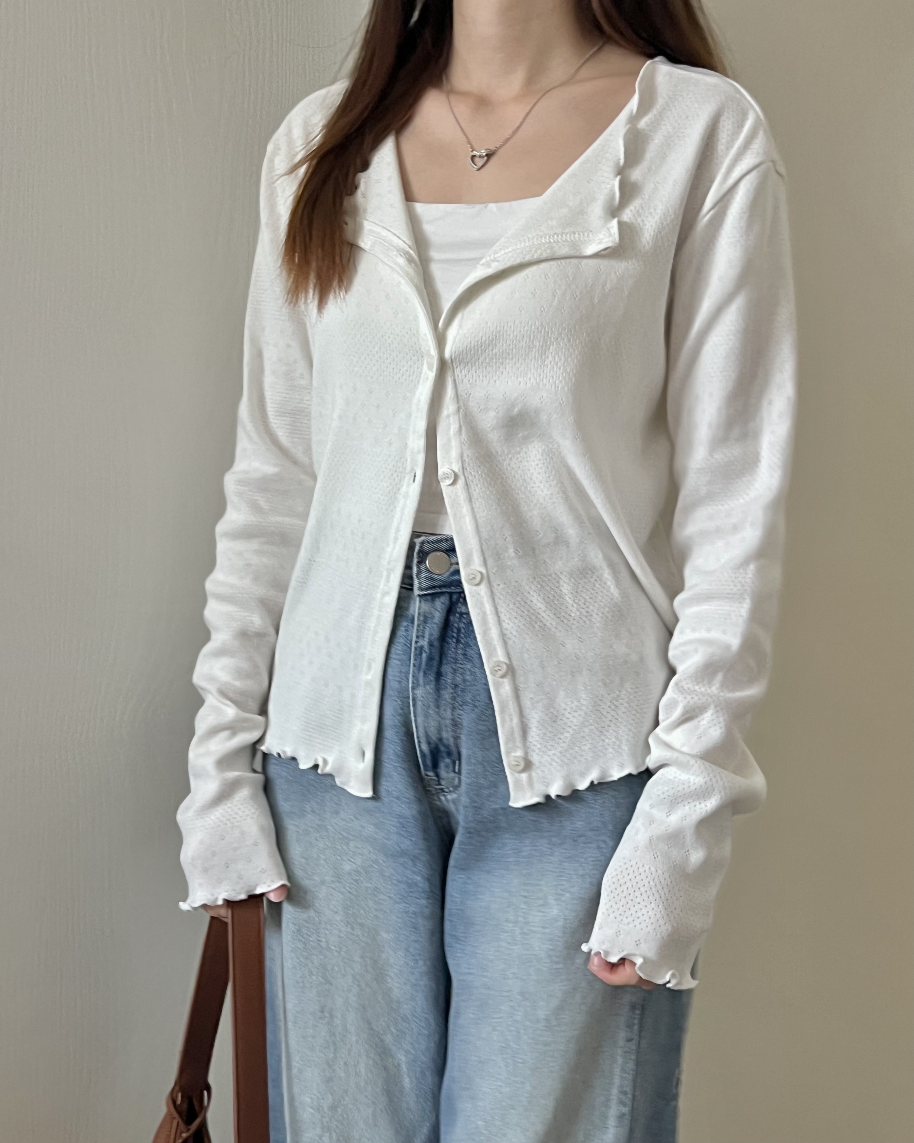 櫻花木耳邊上衣 溫柔斯文