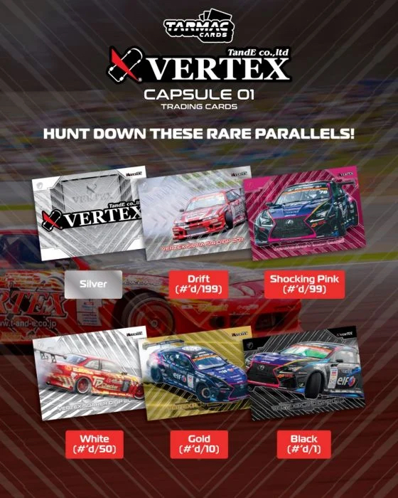 (預訂 Pre Order) Tarmac Works Tarmac Cards - Vertex Capsule 01 (原盒 5 包)