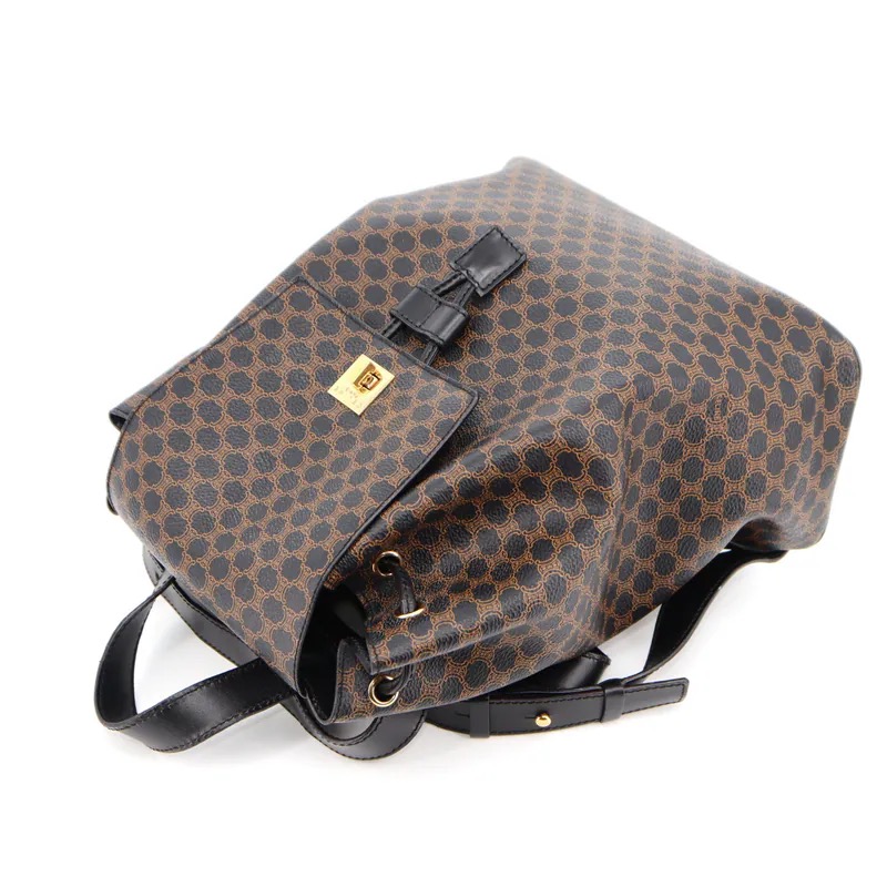 Celine Black Macadam Turn Lock Backpack