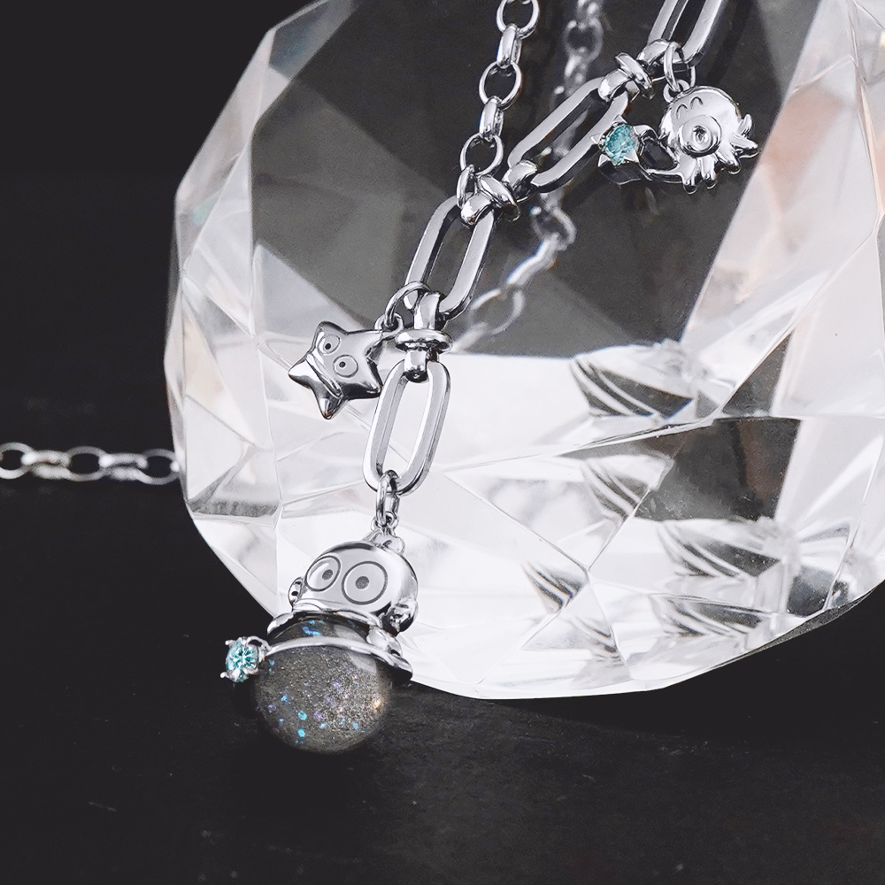 📦訂購 台灣限定 三麗鷗SanrioＸSTORY 故事銀飾 Hangyodon 星球系列 水怪 晶鑽造型頸鏈