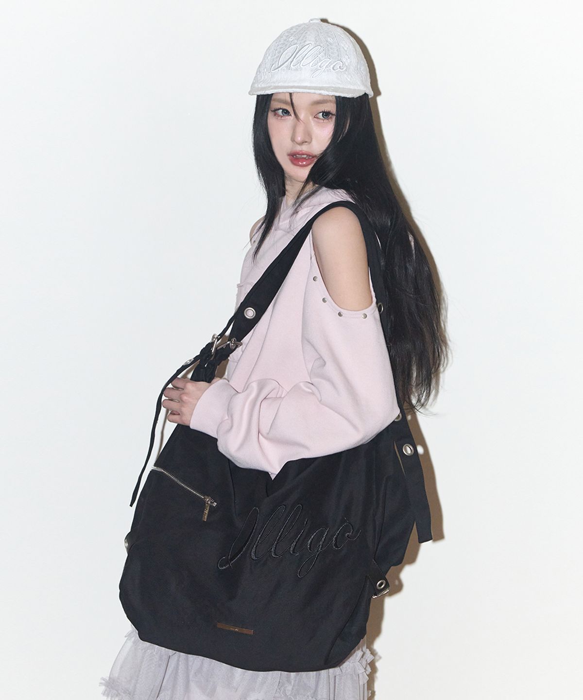 🇰🇷訂購｜ILLIGO 26SS｜高恩's Pick｜Letter Big Shoulder Bag 2色 