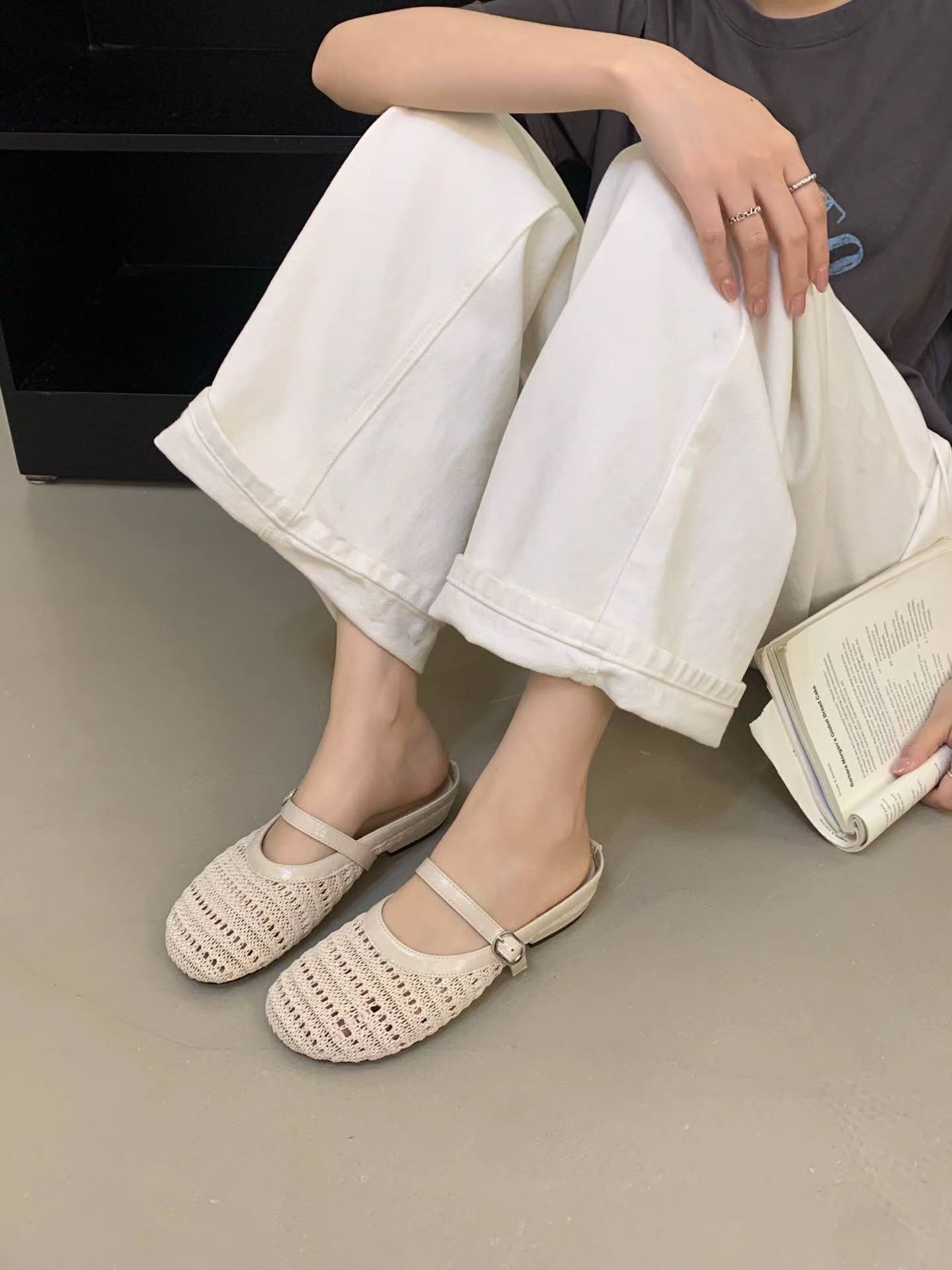 107 韩系编织玛丽珍拖鞋 🇨🇳