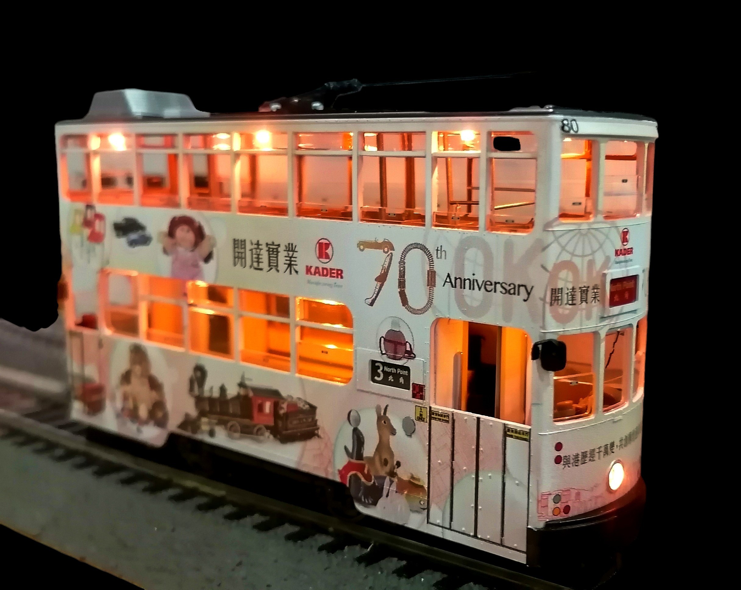 香港丁丁🚋電車, 懷舊系列(升級帶上下層室內燈💡)並可電動前后行駛