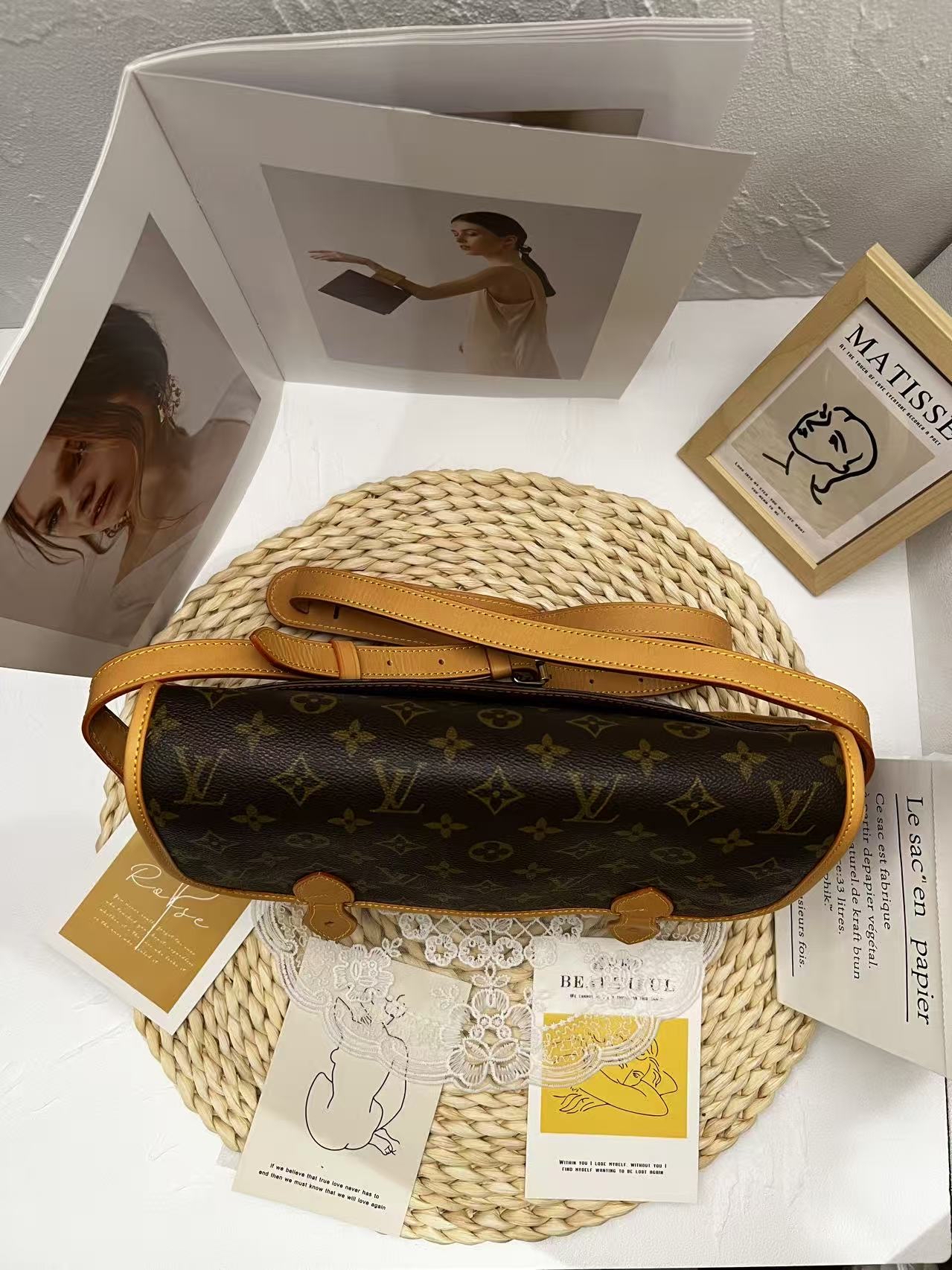 LV Monogram Satchel Messenger