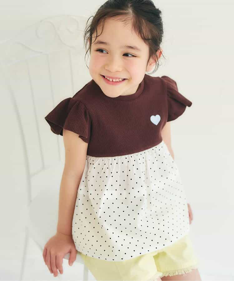 🇯🇵預訂 日本直送🇯🇵Apres les cours五色愛心刺繡荷葉邊短袖上衣