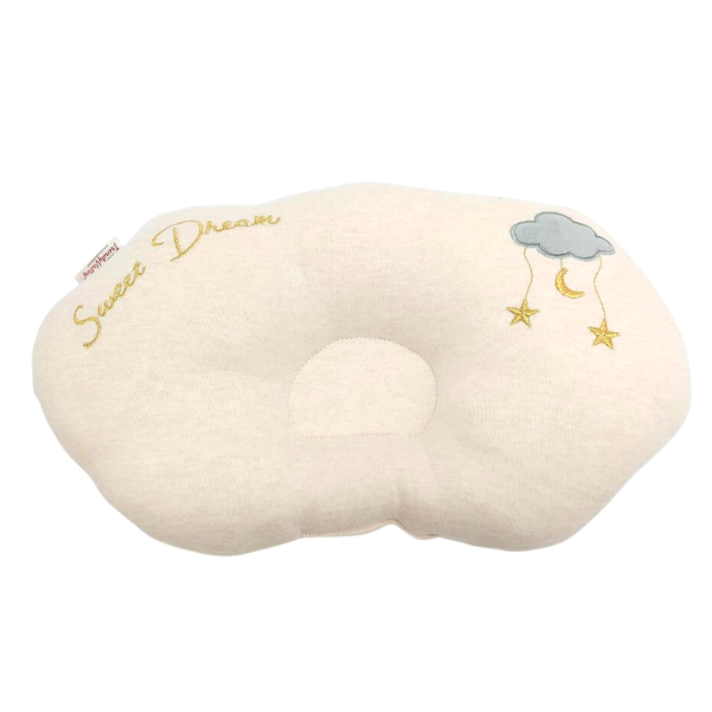 Trendyvalley Organic Cotton Baby Newborn Head Protection Dimple Pillow