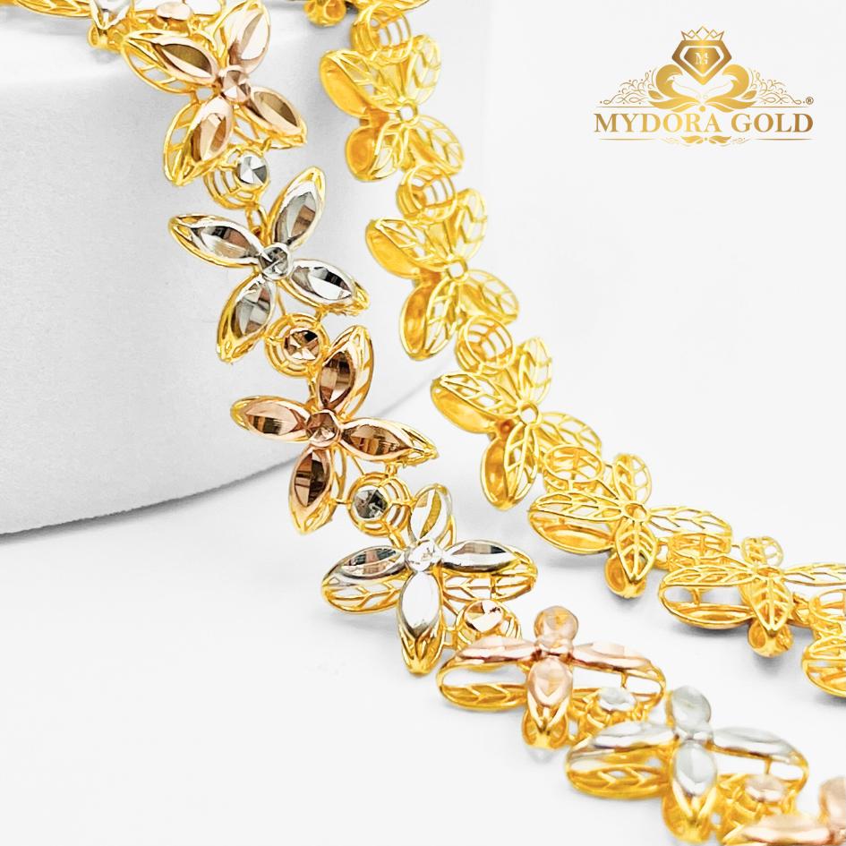 MYDORA Rantai Tangan Bunga Marissa Dubai 3C l EMAS 916/22K