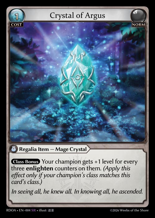 斜紋閃 - Crystal of Argus / RDOA-004 (SR)
