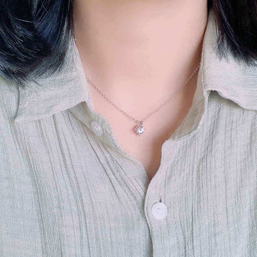 📦訂購 台灣限定 STORY 故事銀飾 北極星一克拉單鑽莫桑石純銀頸鏈