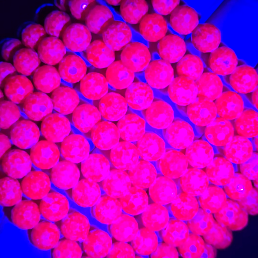 Faceted 6.4mm ruby bracelets with UV reaction - RBY128