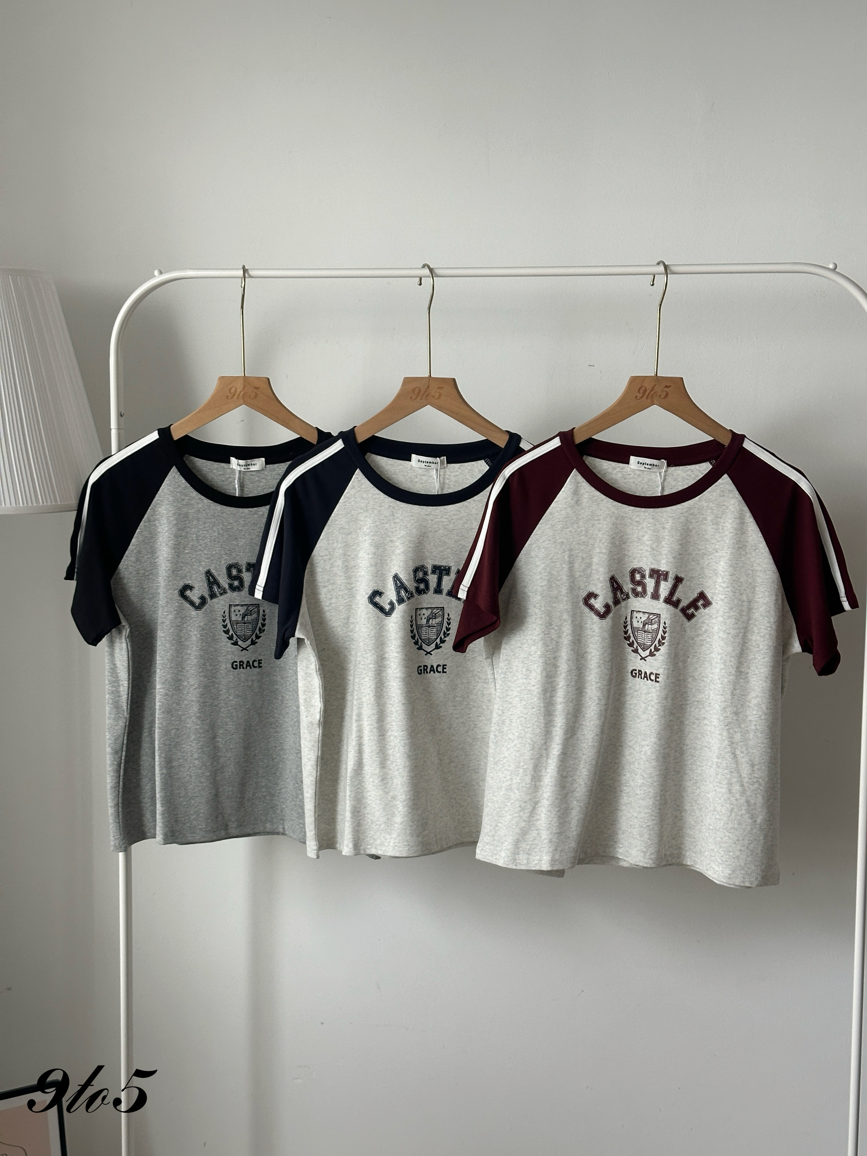 T4227 Contrast Raglan Sleeve Tee - 5 Colors 