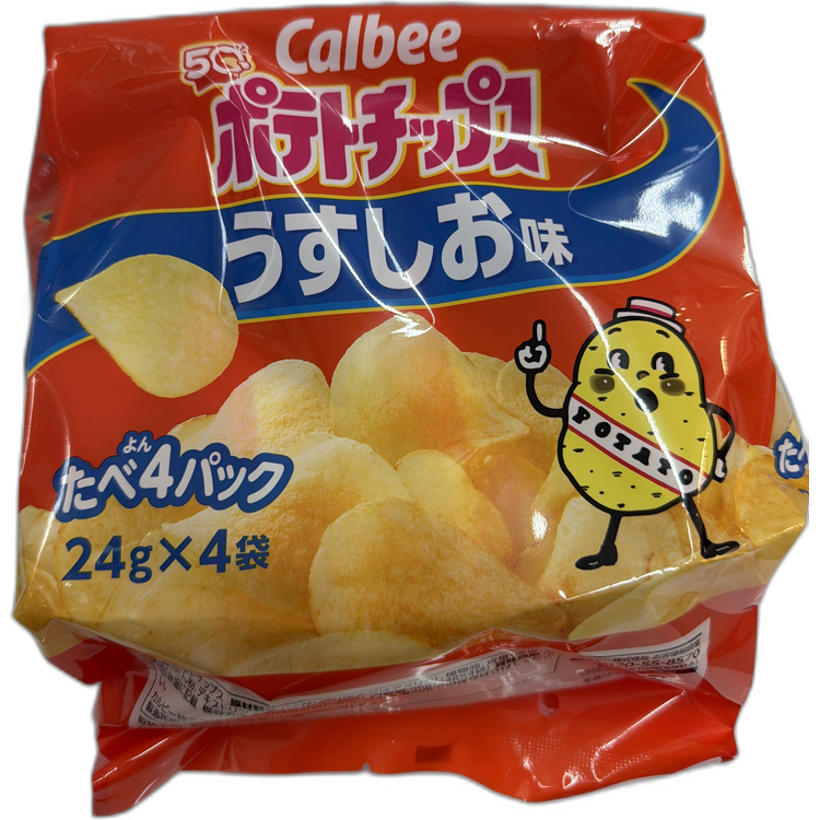 日本卡樂B 清湯味薯片 4 包裝