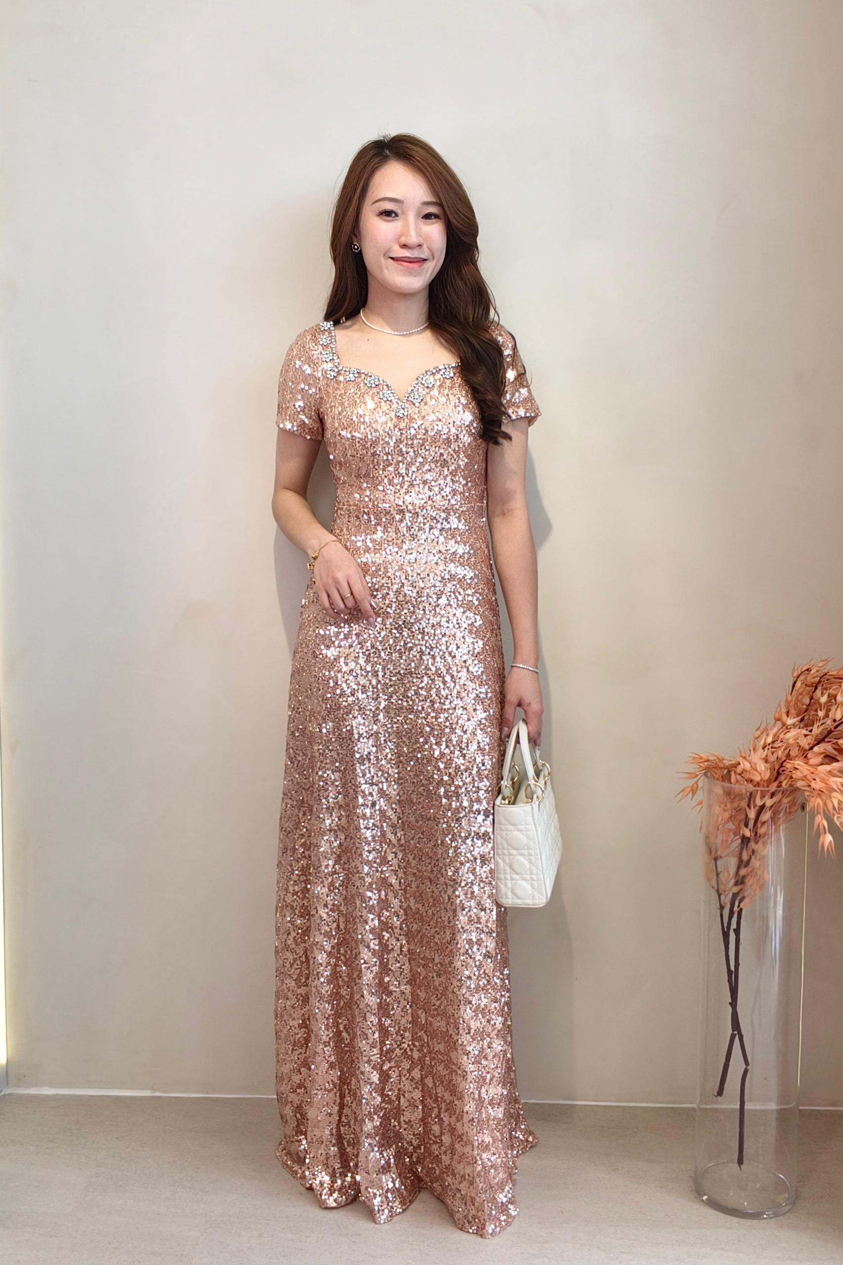 60102 Sparkle Embellished Evening Gown