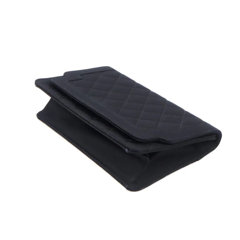 Chanel Vintage Quilted Satin Evening Flap Clutch