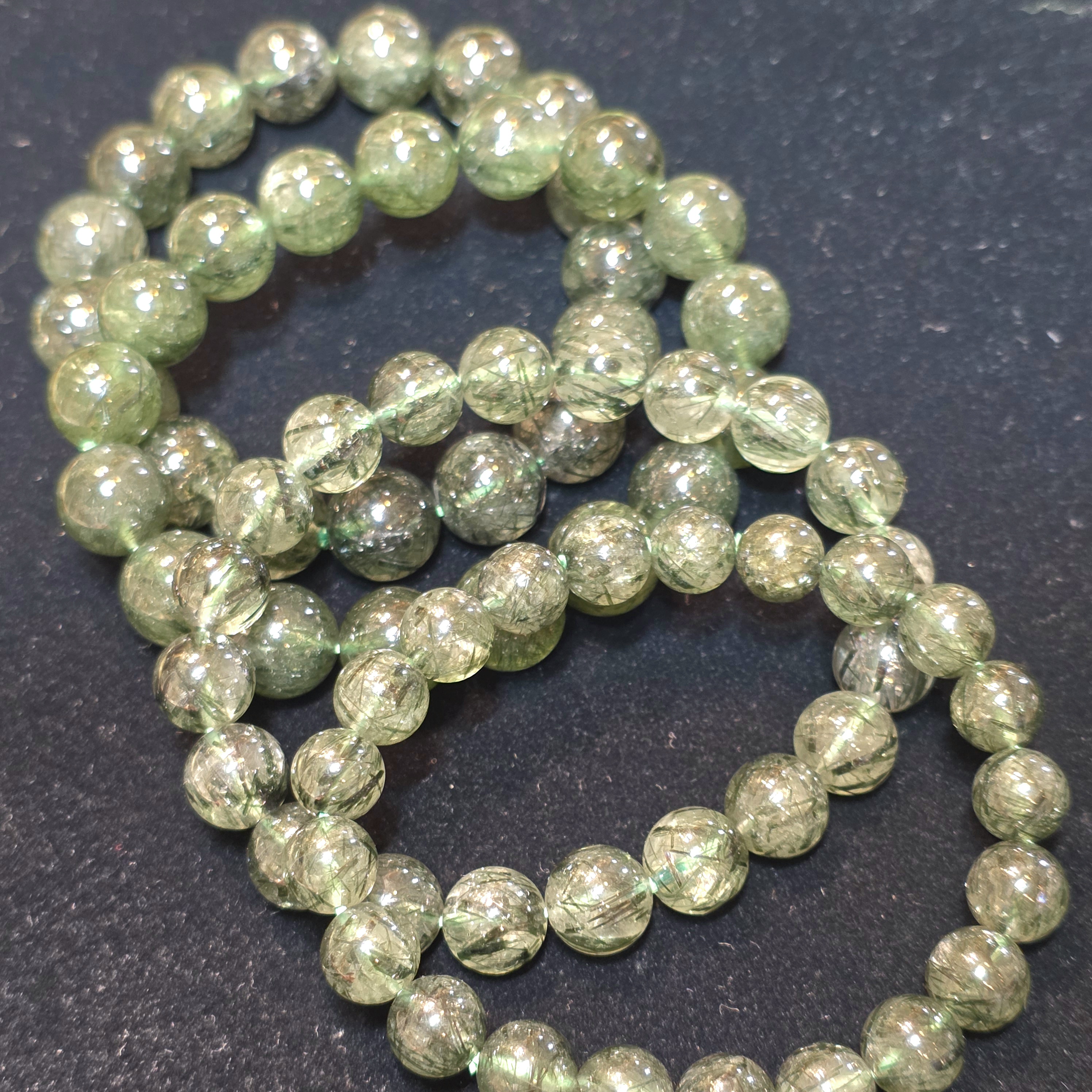 綠髮晶手串(Green Rutilated Quartz)