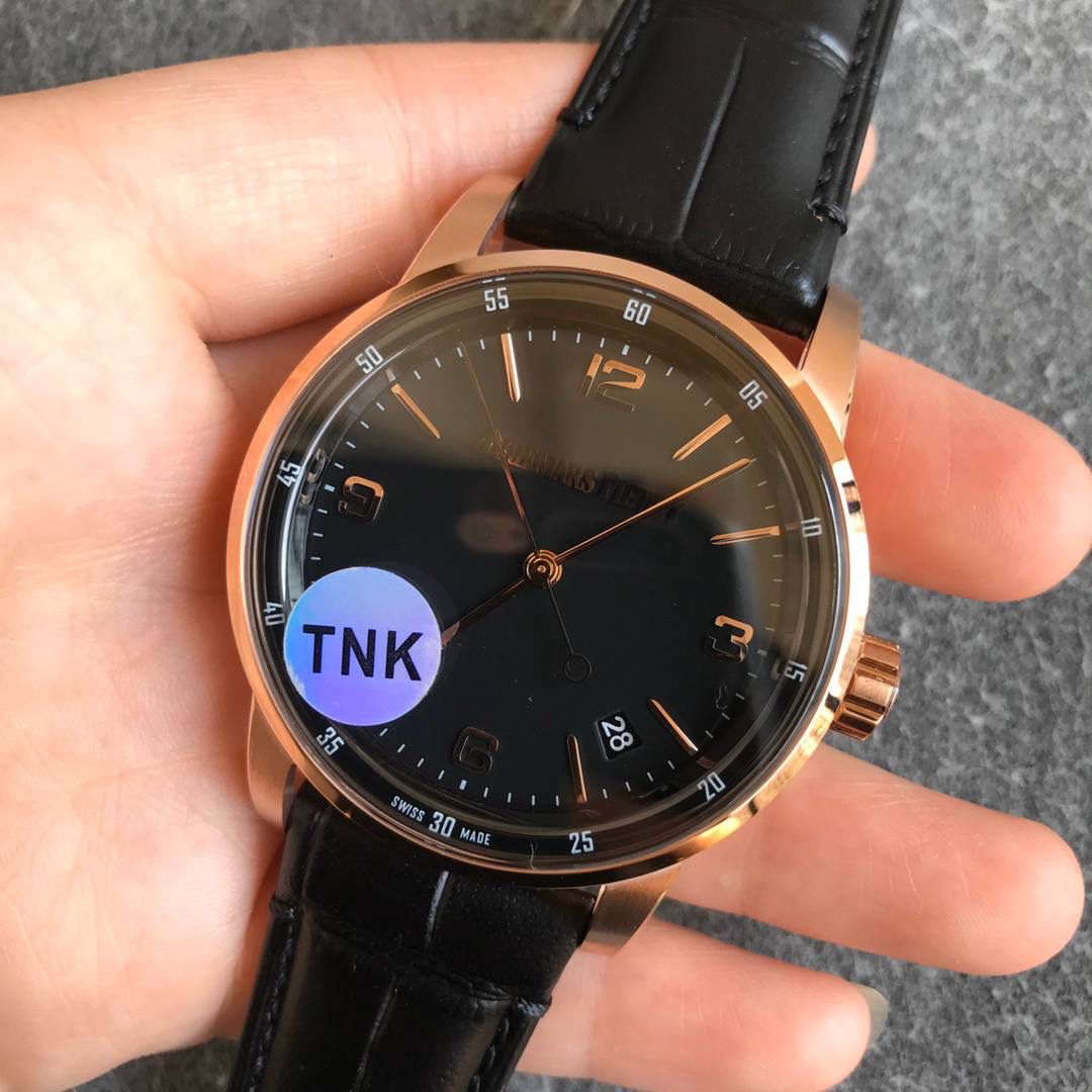 爱彼 Audemars Piguet 黑色表盘玫瑰金表壳男士腕表