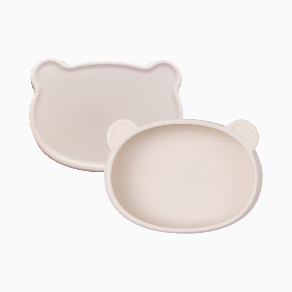 MODU'I 鉑金矽膠小熊餐盤 ( 連蓋 )
