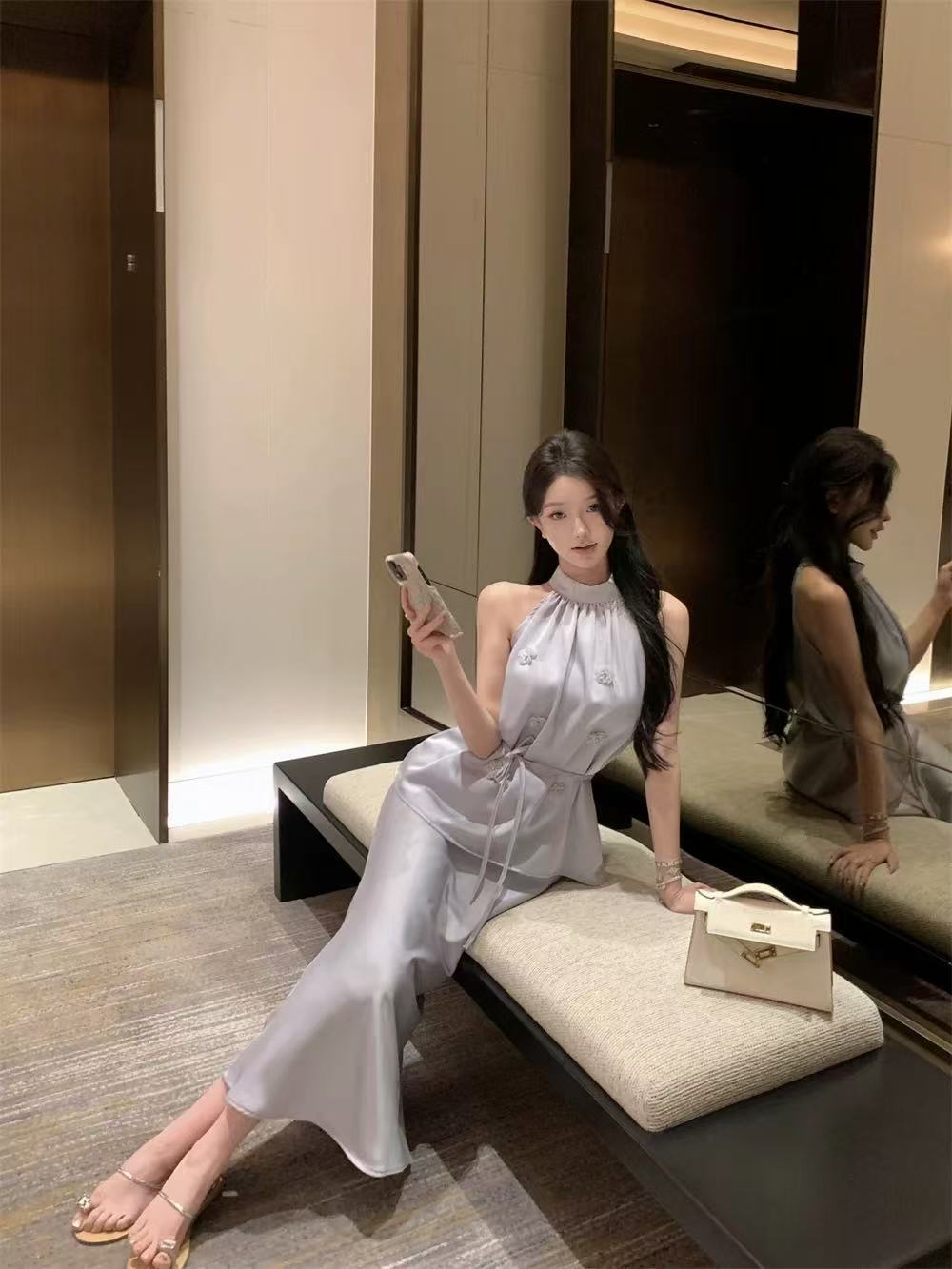 ST273无袖挂脖套装