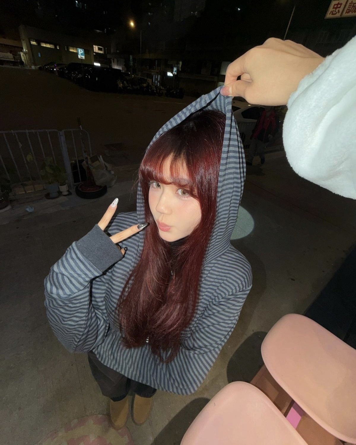 韓國薄羊毛短款間條jacket (質地好！)