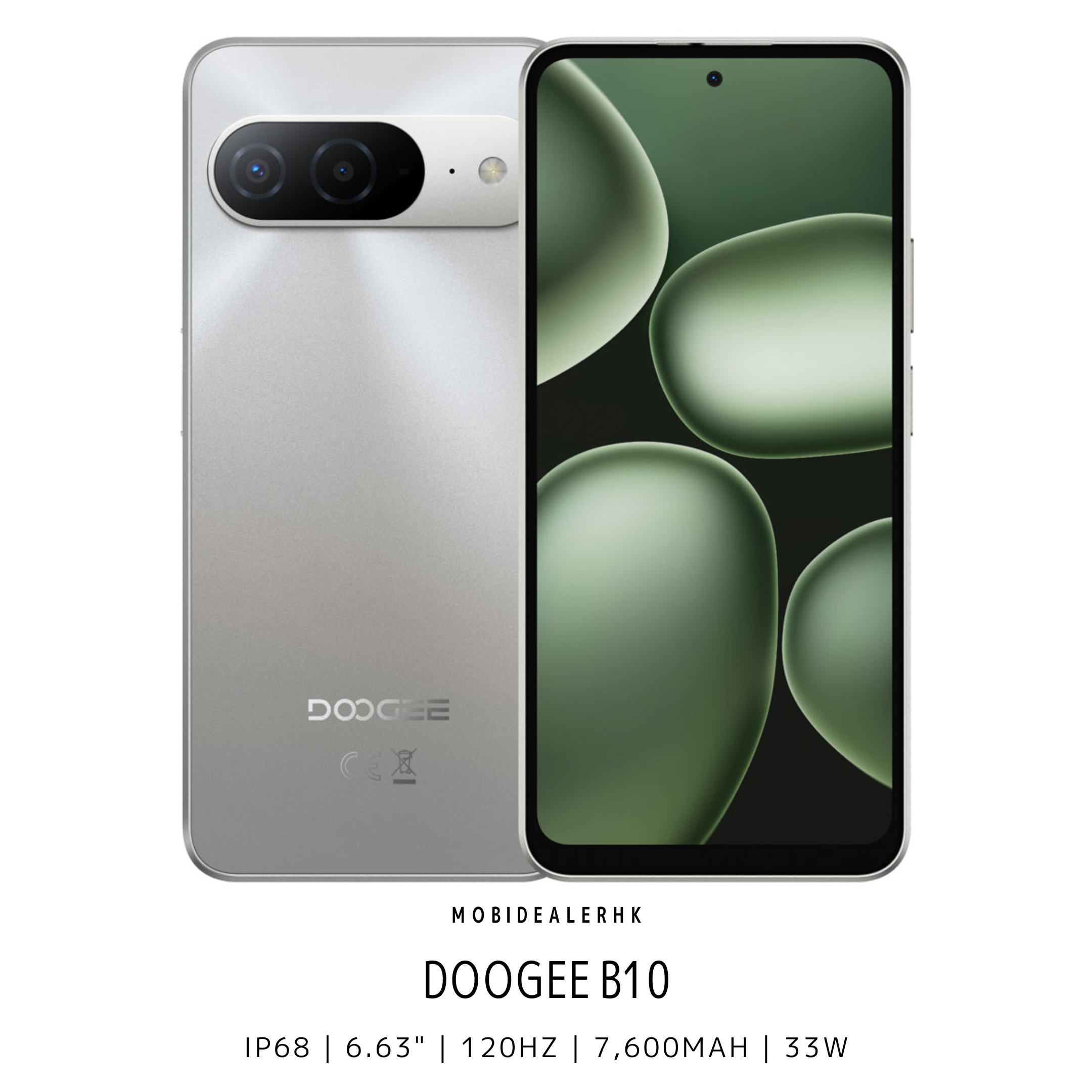 Doogee B10 | 道格 B10 | 4G | 智能手機 | IP68/IP69K 防水級別 | 6.63" | 120Hz | 7600mAh 大電池 | 33W 快充