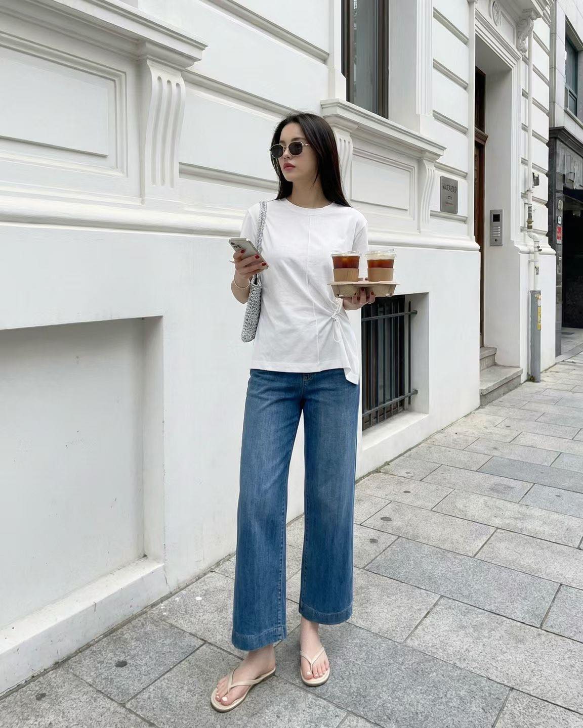 全橡根九分直腳褲