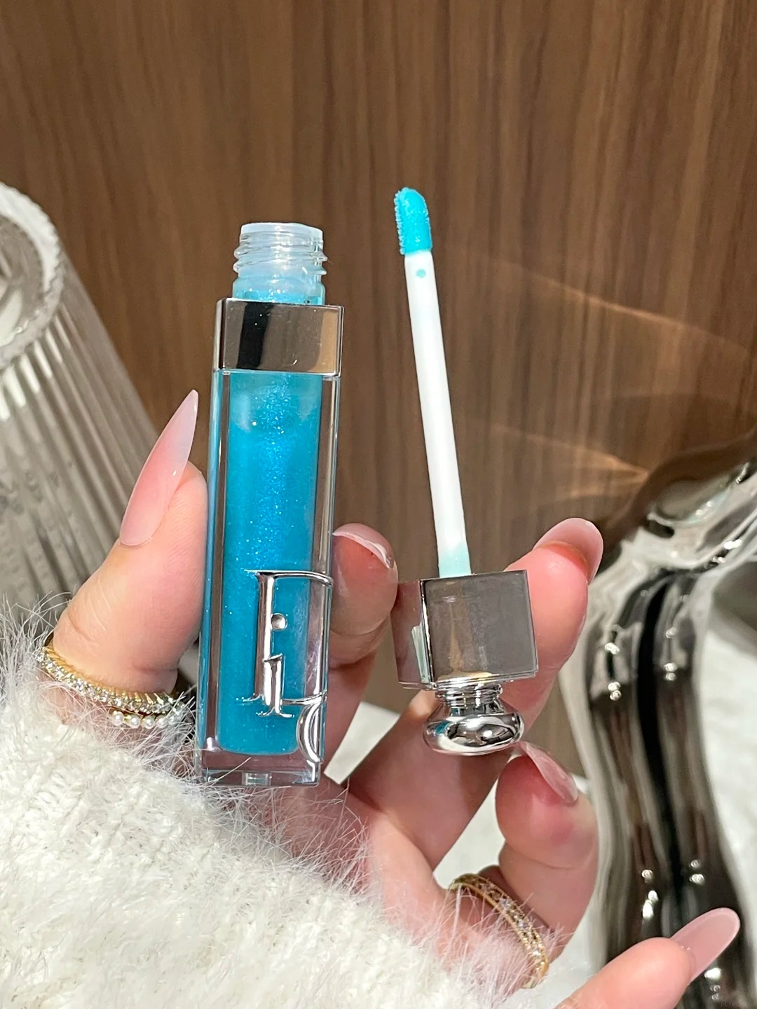 2026夏季限定！DIOR 迪奧 #072 冰透藍唇蜜 唇釉 誘惑豐盈水潤唇彩 