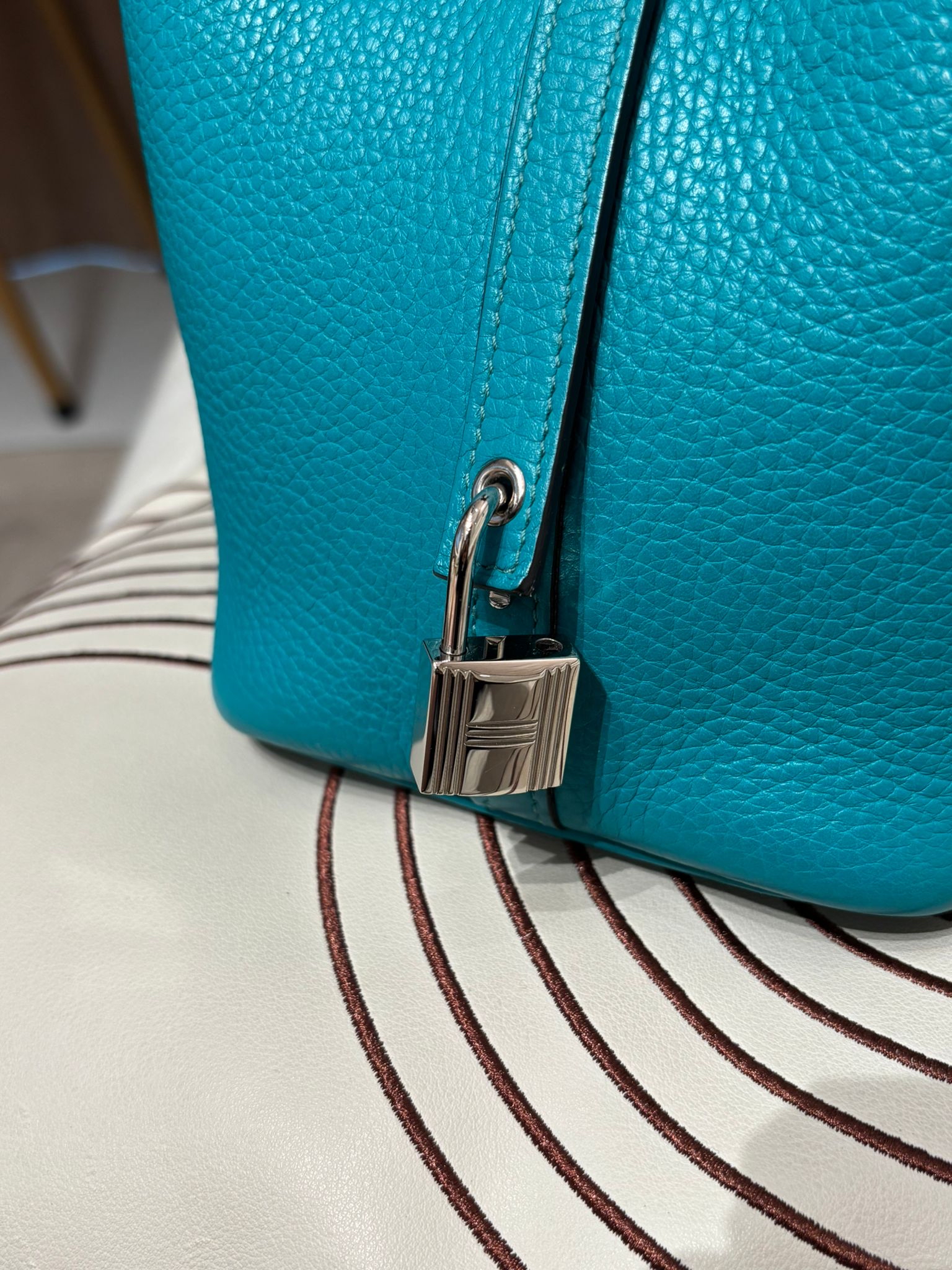 Hermes picotin 18,blue paon,STAMP X 100%Authentic ,96%new ✅Key Lock ✅Dust bag ✅Box
