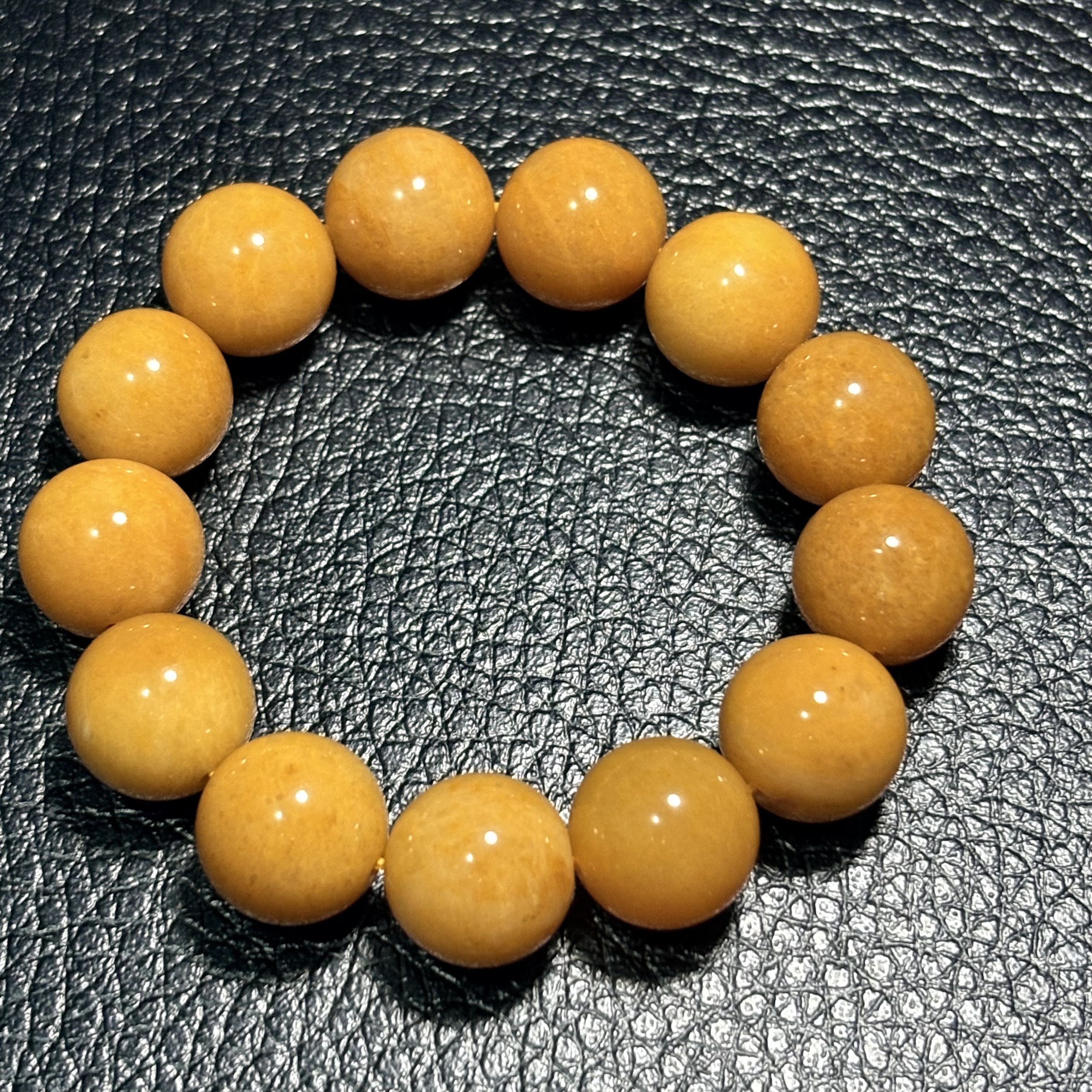 金絲玉玉石手串No.4252 ｜規格：15mm珠15cm手圍