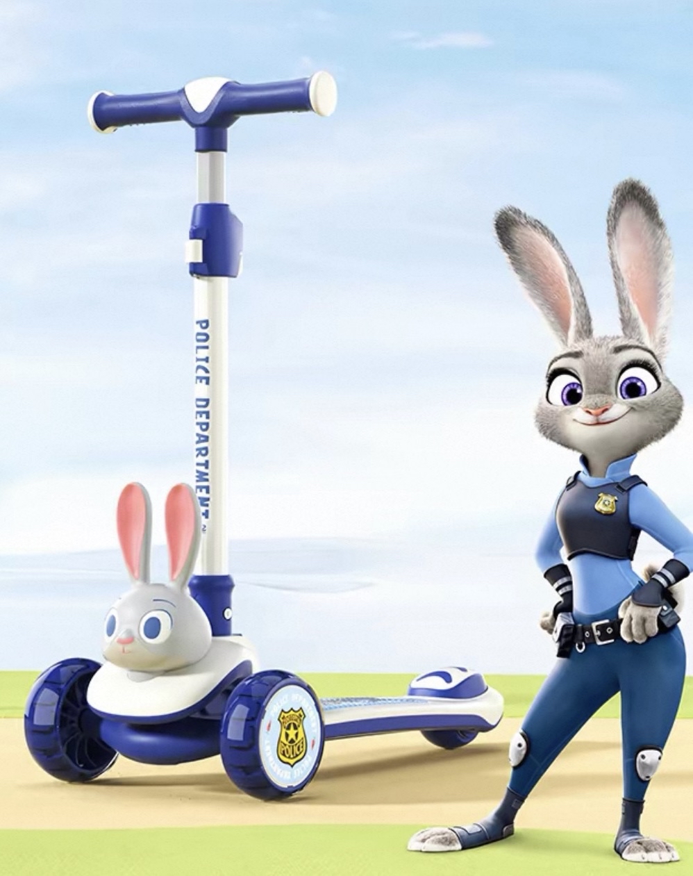 Zootopia Judy 3D立體兒童摺疊滑板車（送護膝套裝）