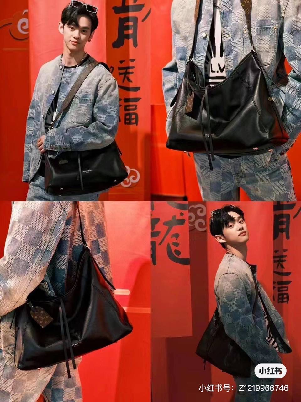 CARRYALL 黑色👜✨ 说到L*V carryall不知道大家第一个想到的是老花款，还是黑色羊皮款，反正我个人觉得最近黑色羊皮款是火的一塌糊涂，超级火，小羊皮的质感超级软糯，爱不释手，这款包的灵魂就是皮料，意大利小羊皮，你们上手自己感受～这款包包真的是太用心了，无论是外观还是实用性，都充满了品牌的精致工艺，全羊皮材质让整个包身散发出一种慵懒的松垮感😍 小号尺寸：33.5*23*15cm 大号尺寸：39*30*15cm