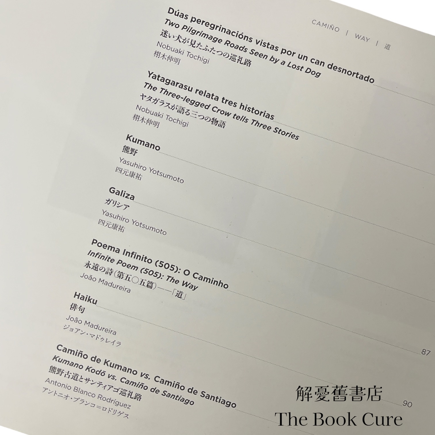 Camiño-Way 、 An Encounter in Shadows  (2 books) /  by Yasuhiro Yashuiro 四元康祐