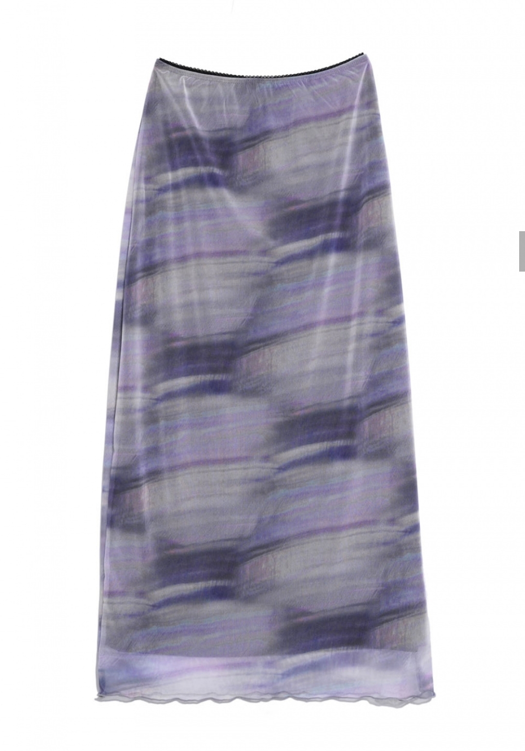 High School Disco FOG Long Mesh Skirt Purple