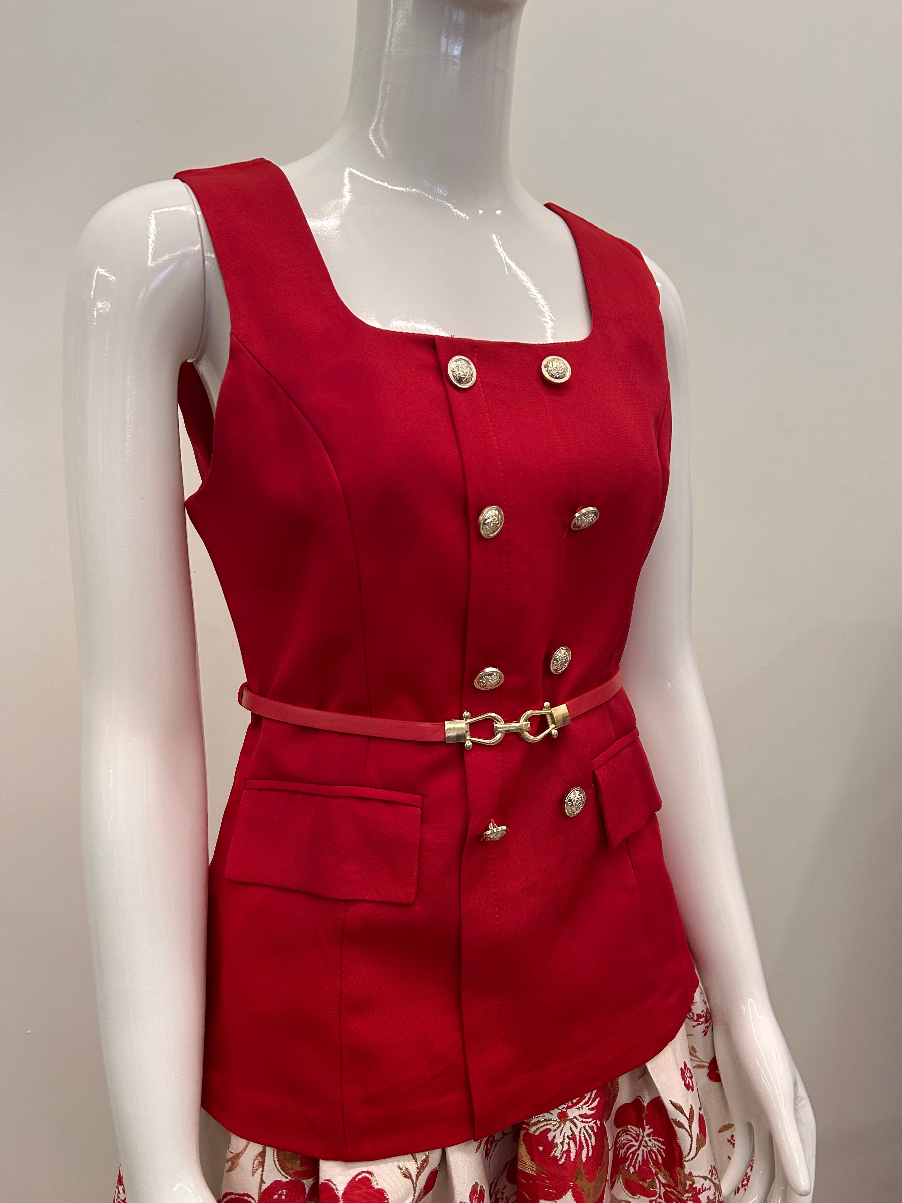 583.WB BTS Top + Embroidered Skirt