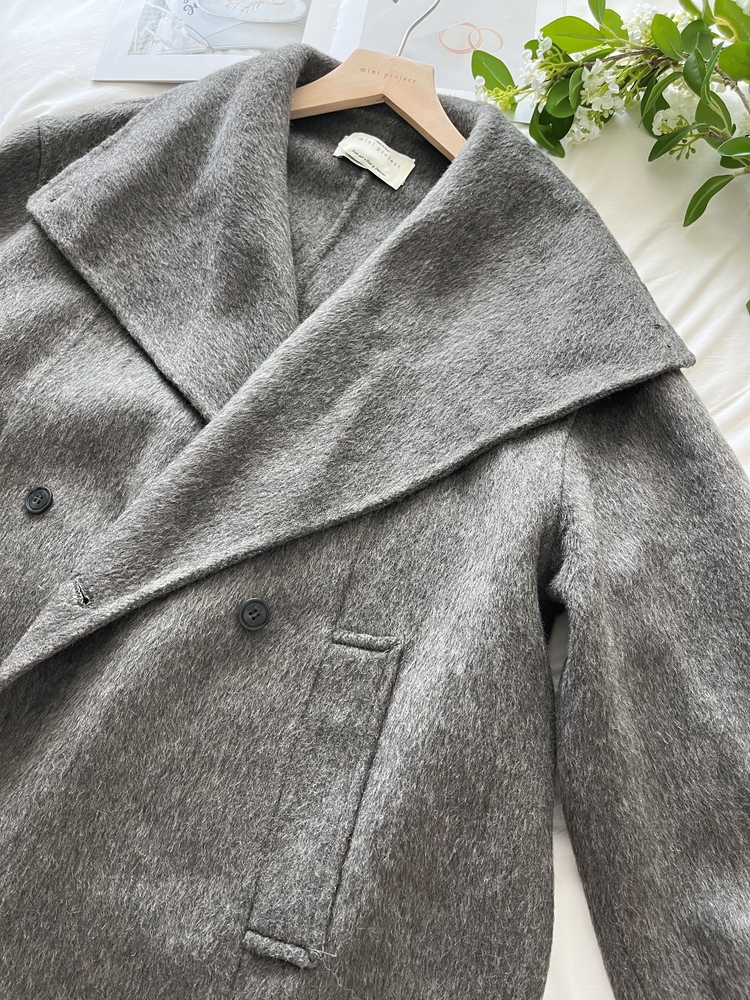 [70% Wool] Parisian Belted Wool Coat (Oat)