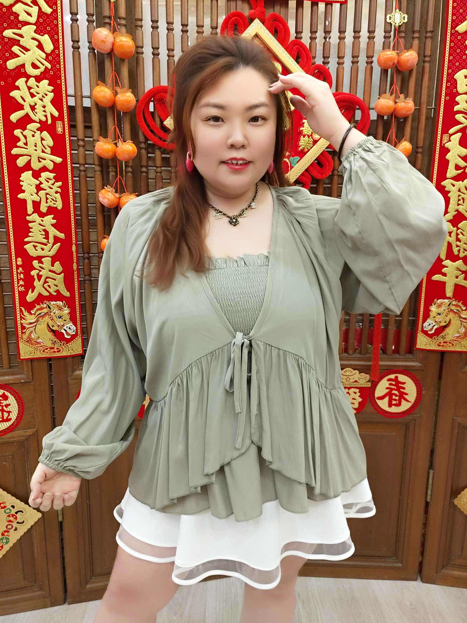 MFA08 TW#2799 皱褶可调节设计吊带 2件套背心