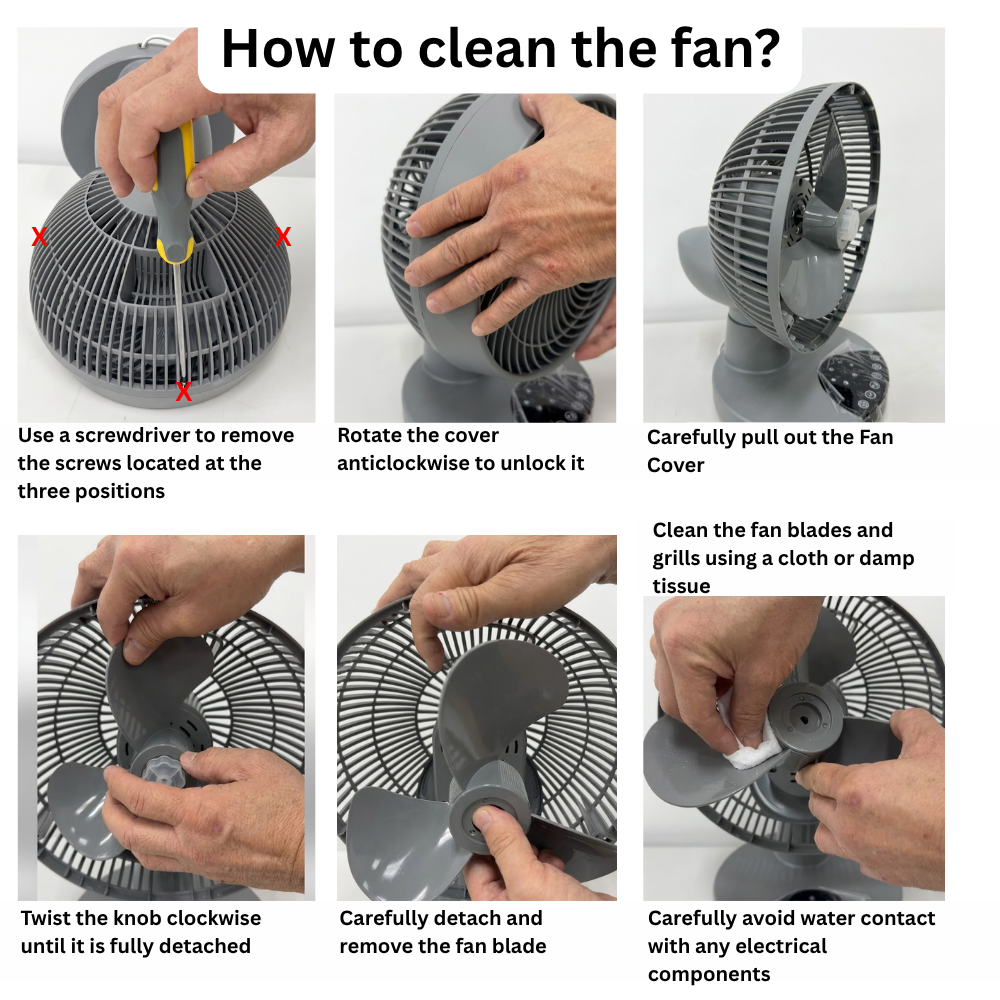 Morries 9 Inch DC Air Circulation Desk Fan Remote Control MS2816DCDF UPeu