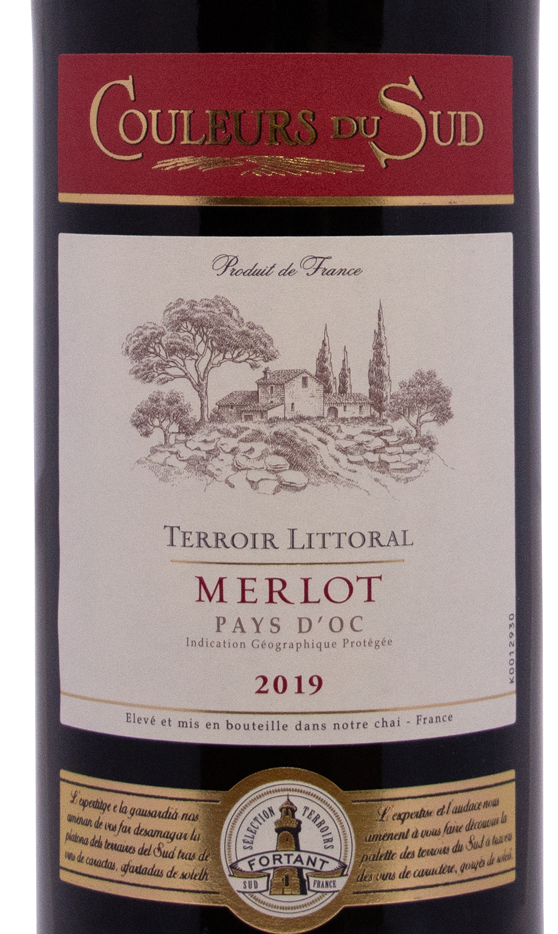 IGT Pays D'oc Merlot, Couleurs du Sud Terroir Littoral 2021, France