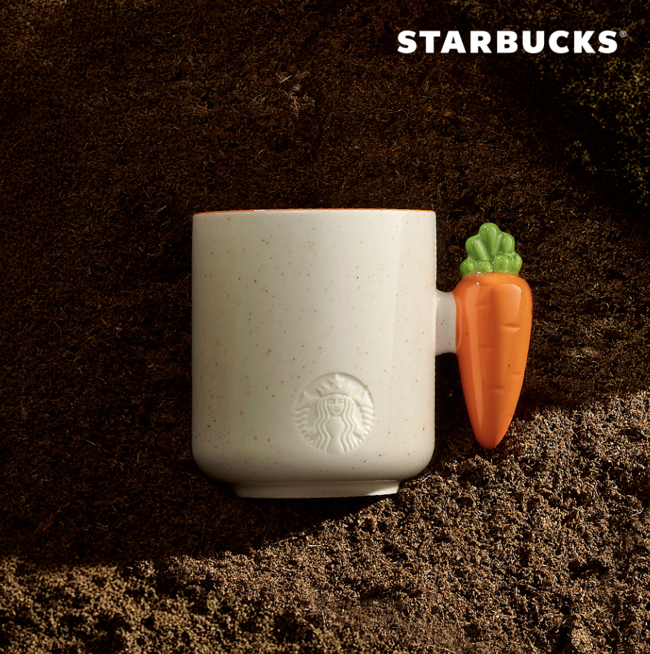 田園農夫系列｜韓國 Starbucks 星巴克 紅蘿蔔 陶瓷馬克杯 355ml｜Farmers Market Carrot Mug
