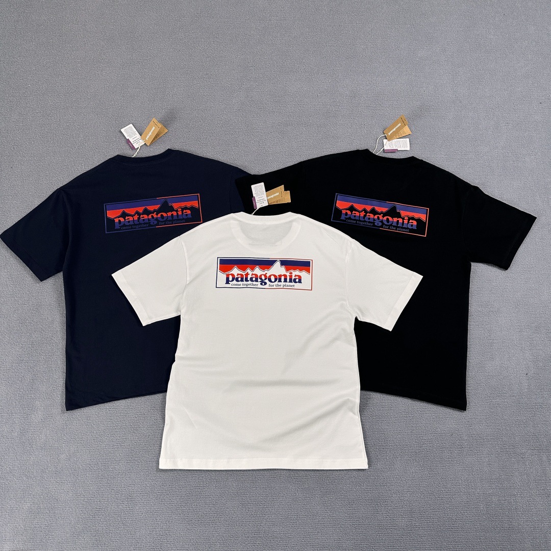 預訂 Pata gonia雙色山脈環保系列Organic短袖Tee