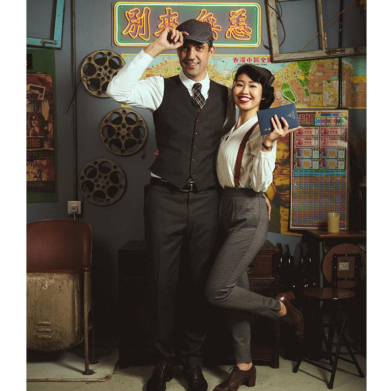 (SOLD OUT)High Waist Detective Cigarette Pants (FM126)