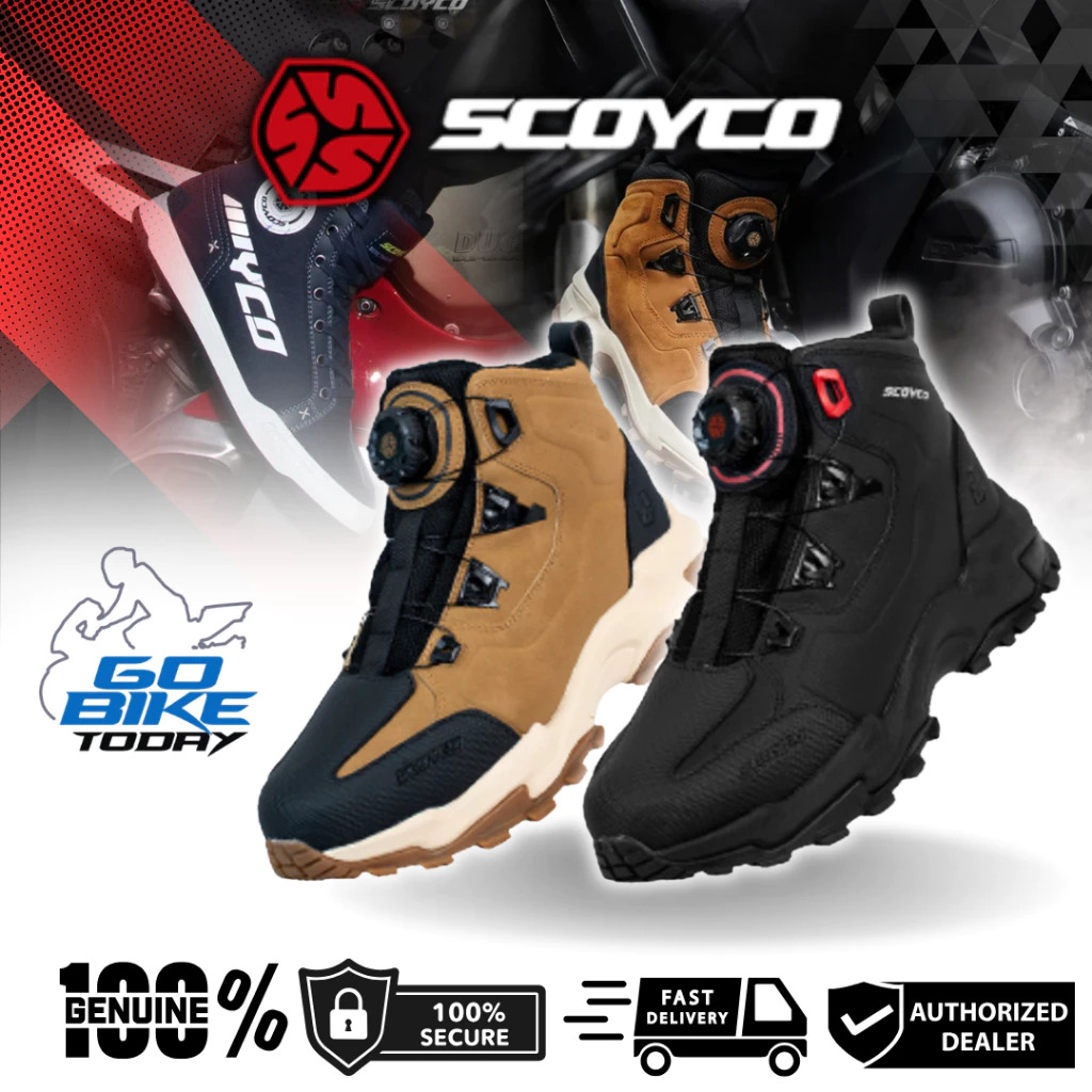 SCOYCO MT106 Motorcycle Riding Shoes | All Season | Protective Biker Shoes
