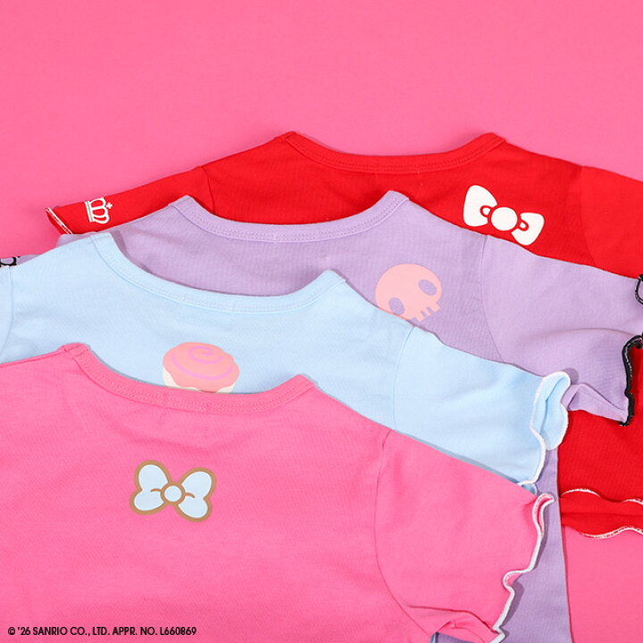 🇯🇵預訂 日本直送🇯🇵Babydoll x Sanrio系列四色人物印花花邊短版短袖T恤