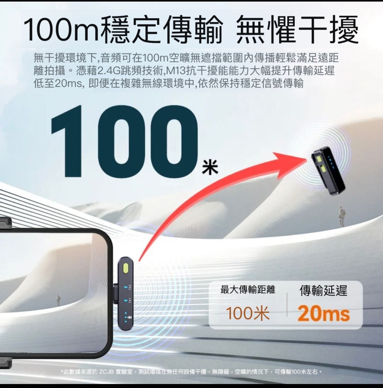 ZCJB無線領咪智能降噪音，適合蘋果Android機通用