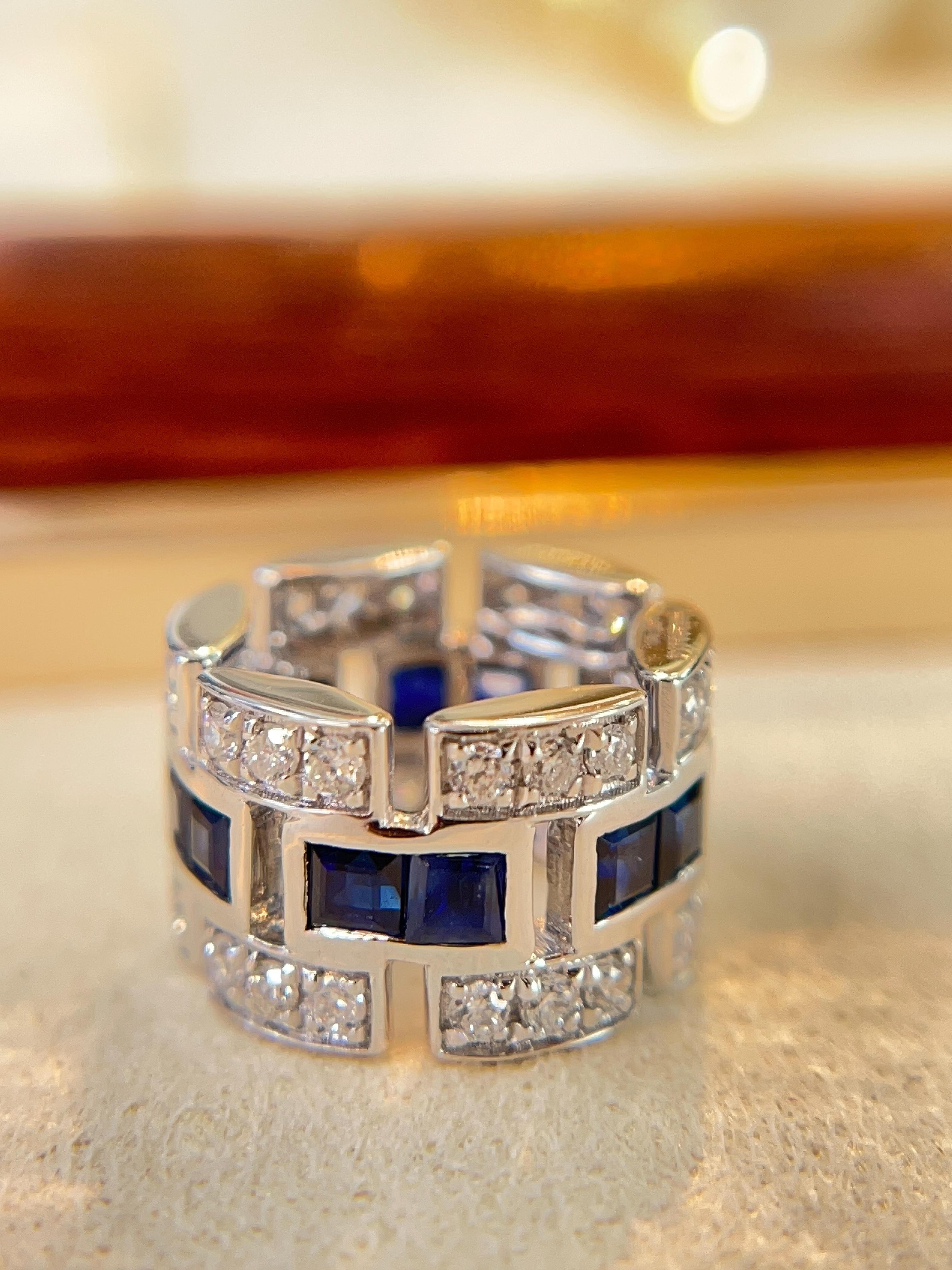 Sapphire Diamond Link Pendant N031352