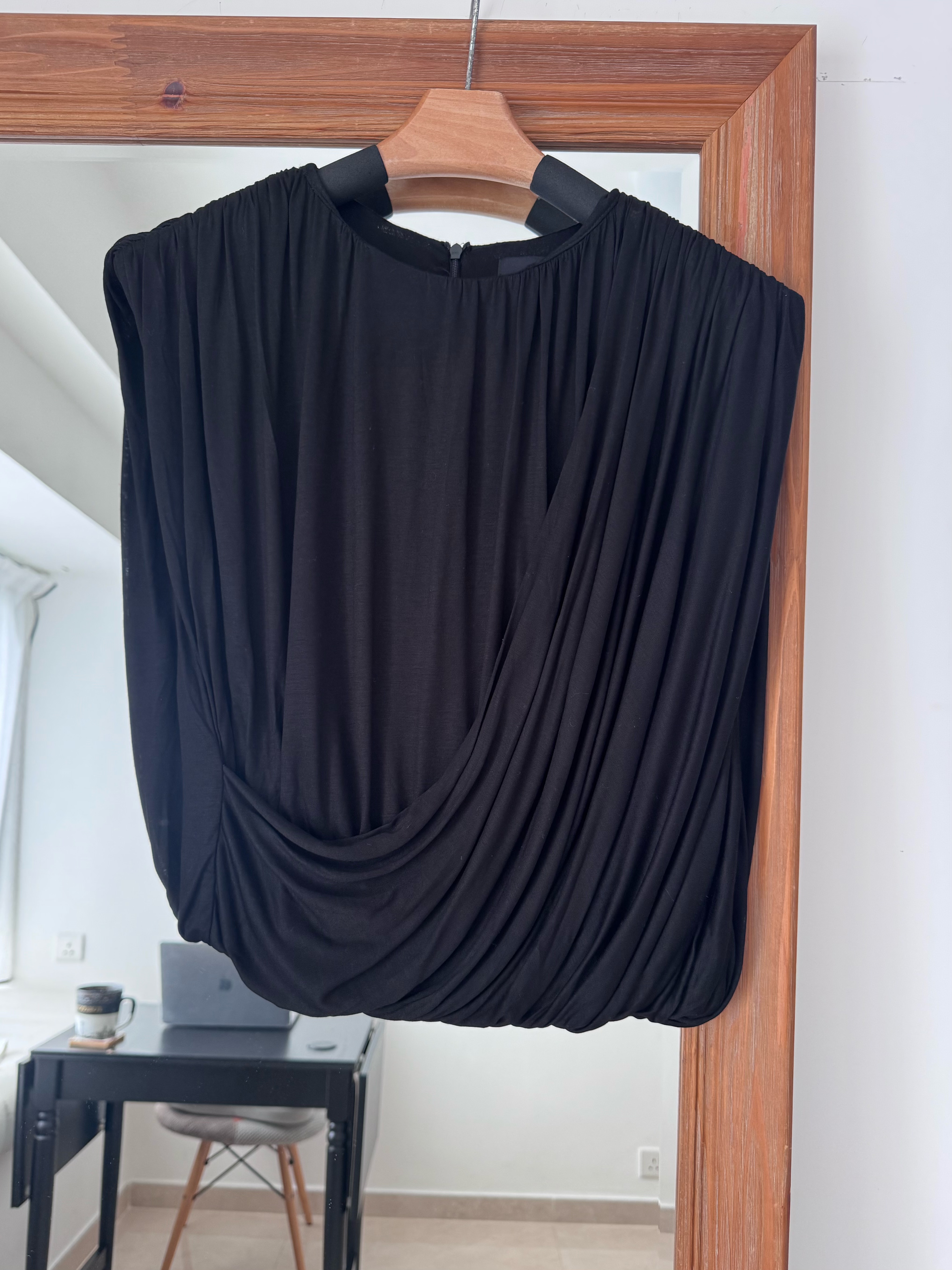 Shirred Top (Black/S)