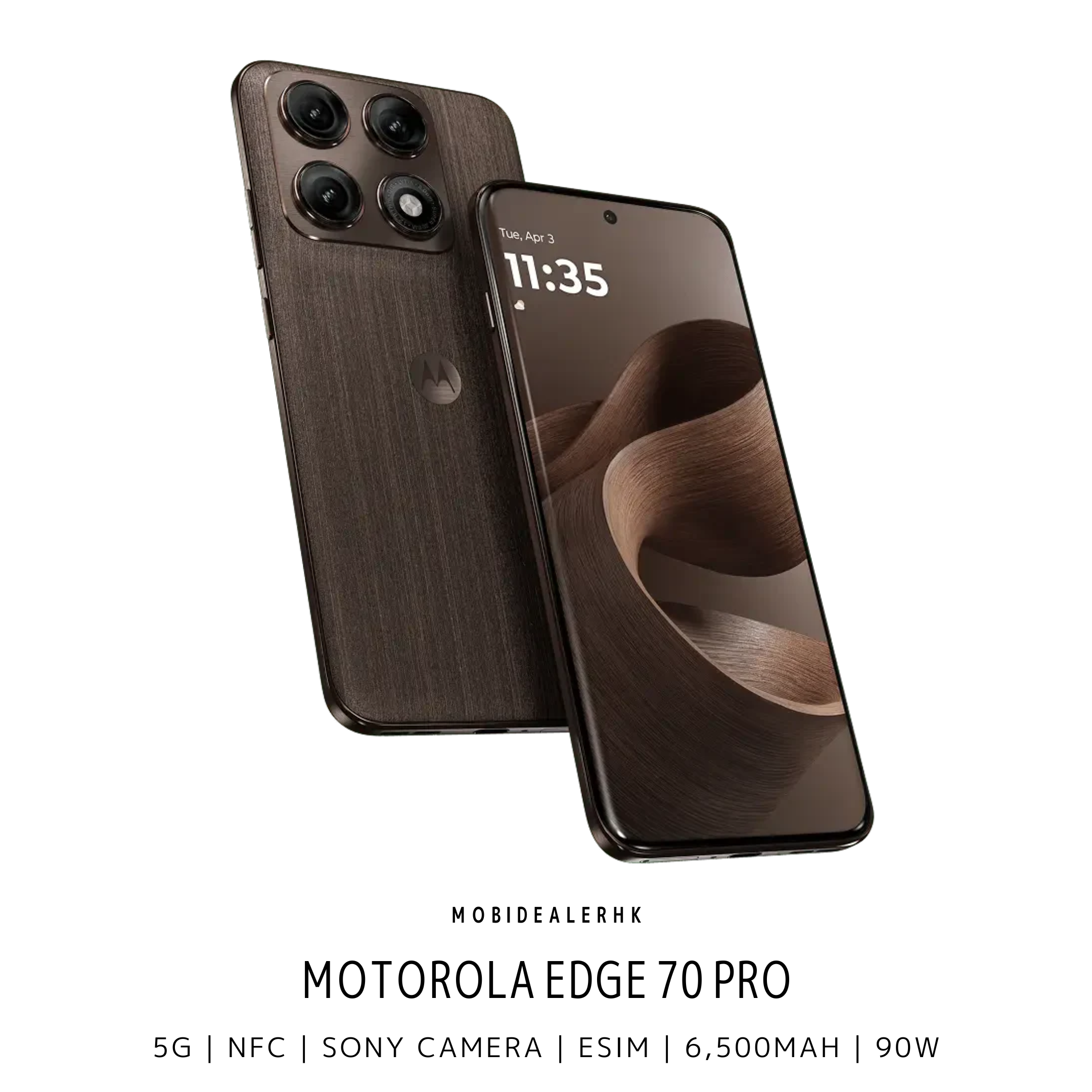 Motorola Edge 70 Pro | 5G | 智能手機 | 6500mAh 矽碳大電池 | Sony LYTIA 710 旗艦夜拍鏡頭 | IP68/IP69 雙防護