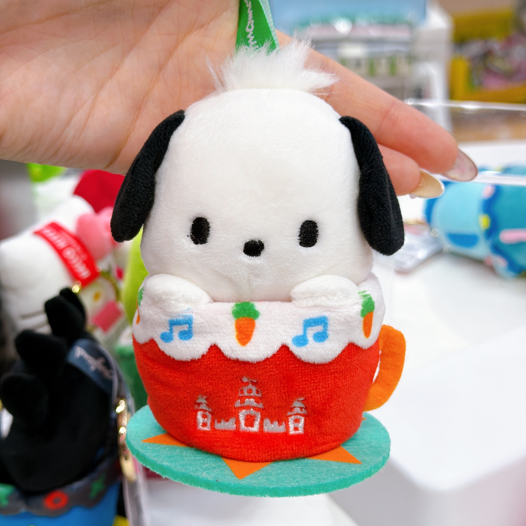 日本直送Sanrio 日本九州和諧樂園Harmonyland 新款咖啡杯掛飾 