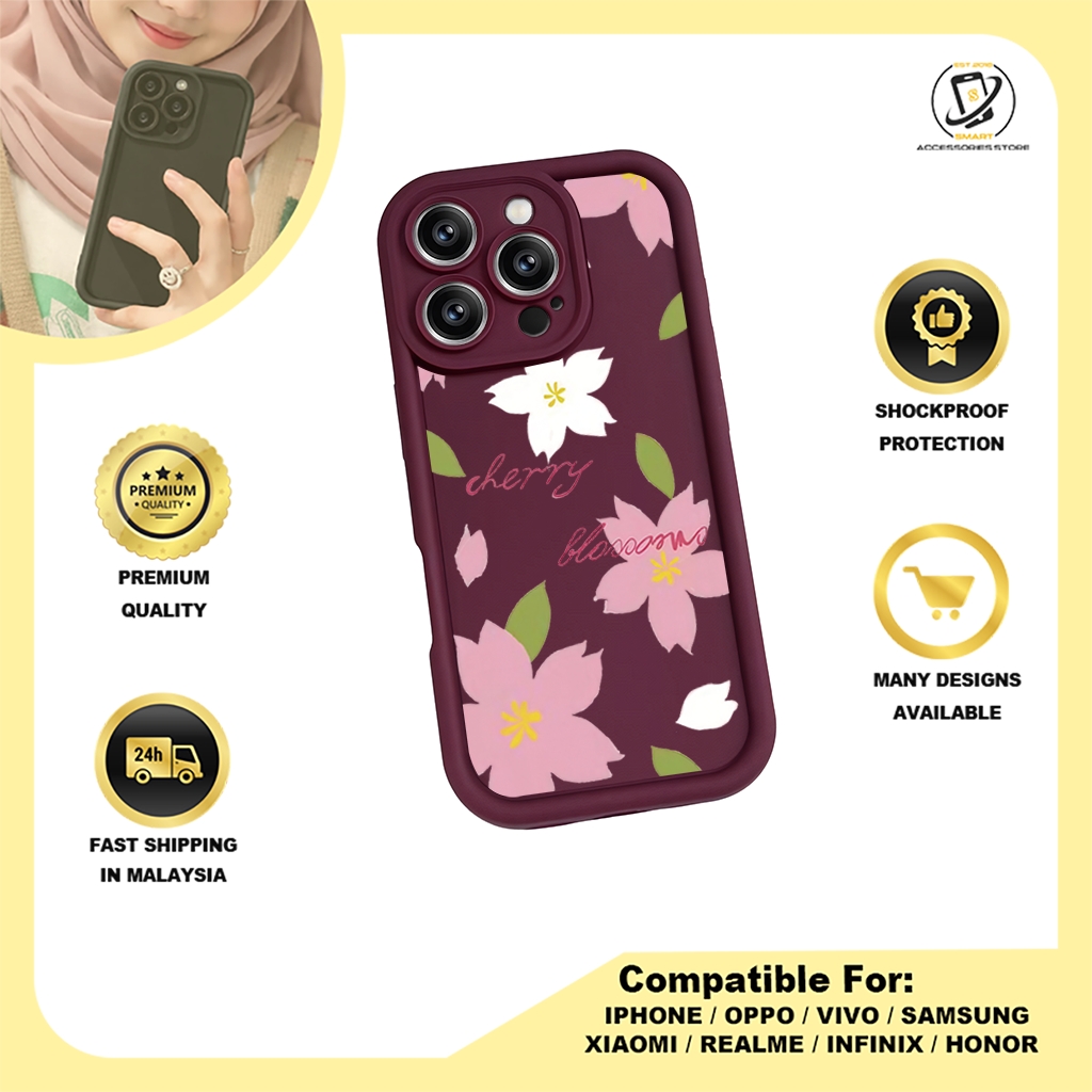 TPU DESIGN CASE PHONE FOR OPPO - DESIGN FLOWER J